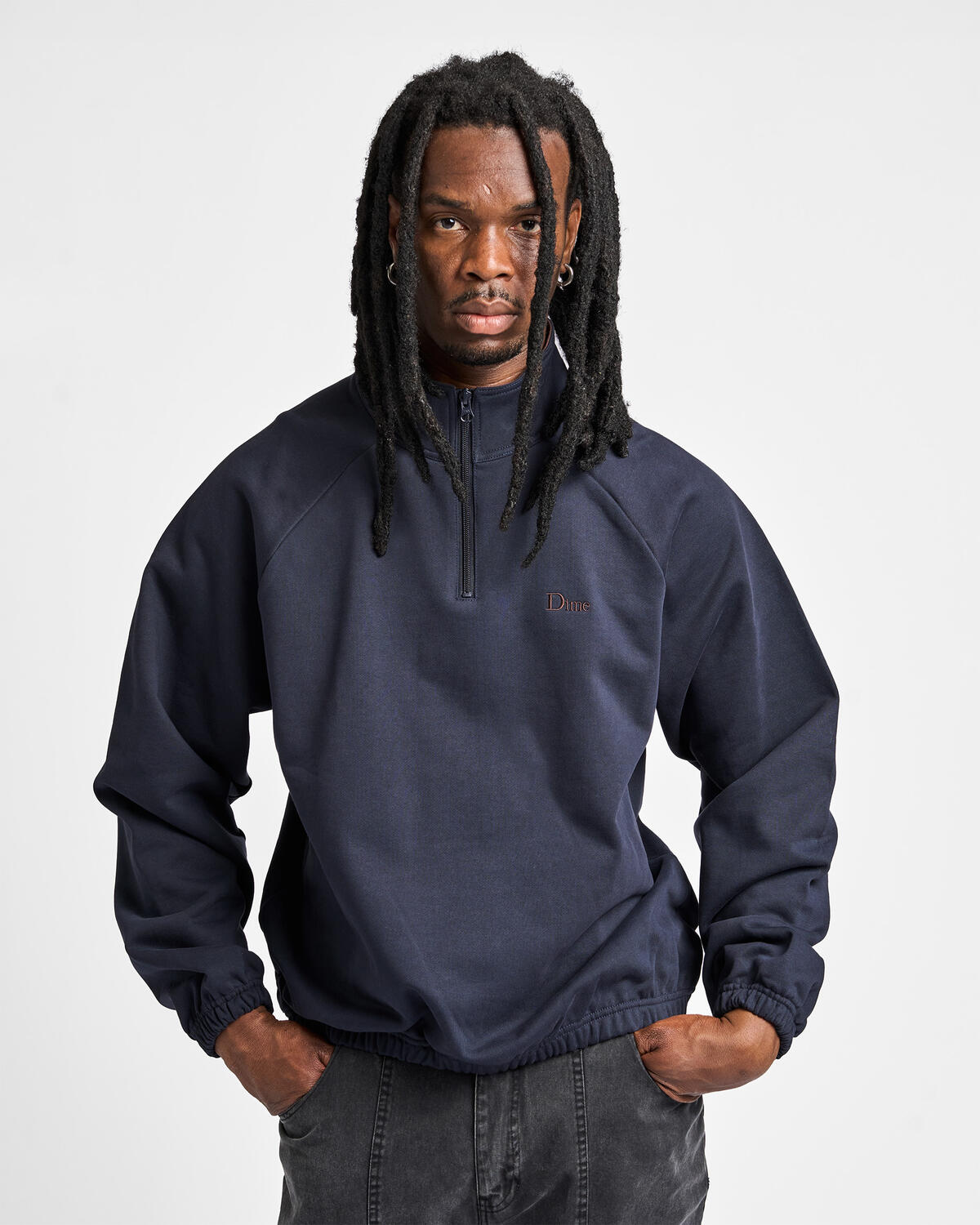 Dime Classic Terry Quarter Zip | DIMESU264NVY | AFEW STORE